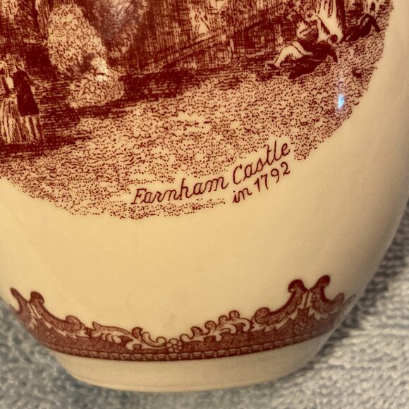 VTG 2003 Johnson Brothers Pink Vase or Decanter-Farnham Castle Pictured-6" H-EUC - Picture 6 of 9